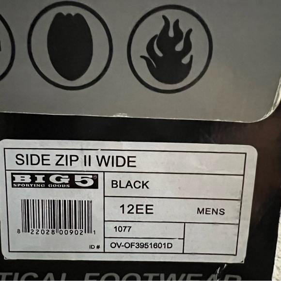 Big 5 Side Zip II WIDE Black Boots Service - Picture 5 of 5